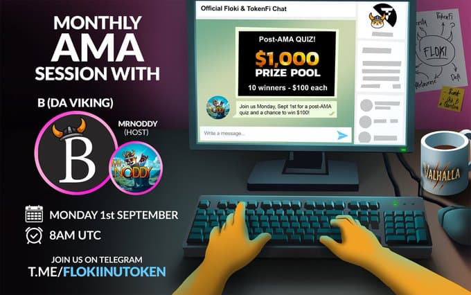 $FLOKI Monthly AMA with B + Knowledge Quiz