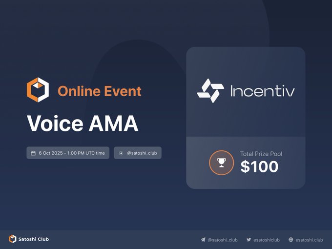 Satoshi Club Voice TG AMA with Incentiv