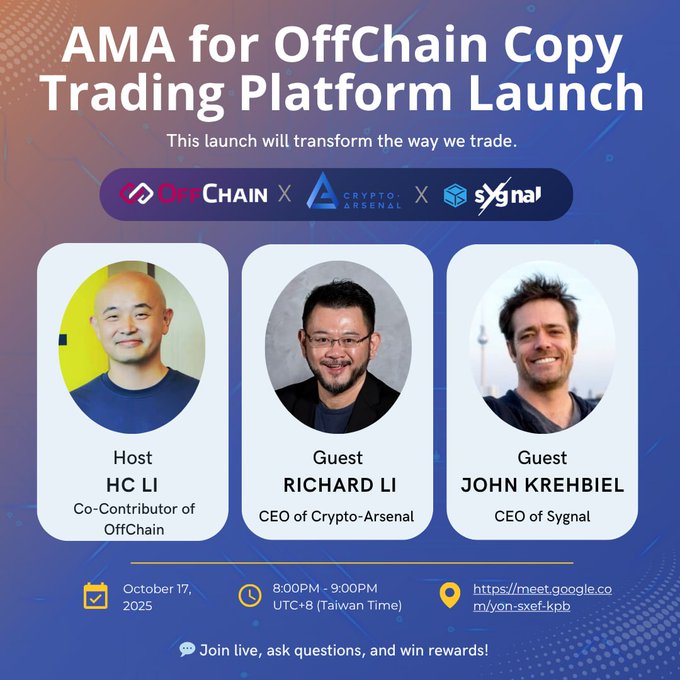 OffChain AMA: OffChain Copy Trading Platform Launch