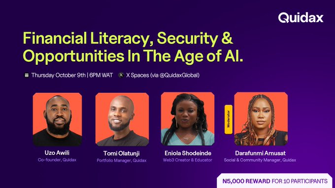 Quidax Global AMA: Financial Literacy, Security & Opportunities In The Age of A.I.