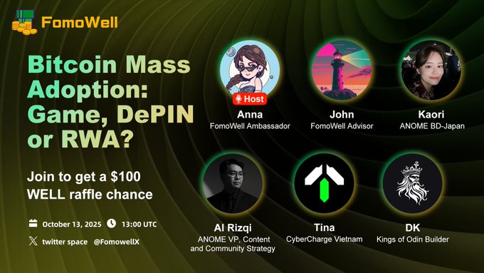 FomoWell AMA: Bitcoin Mass Adoption: Game, DePIN or RWA?