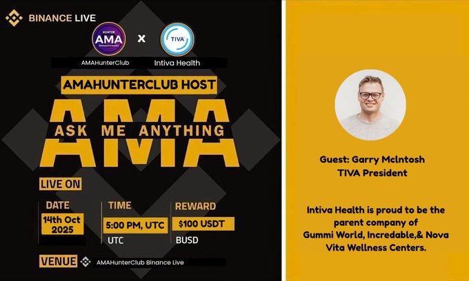 Binance Live AMA with Intiva Health