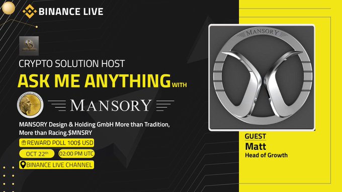 MANSORY x Binance Live | Exclusive AMA