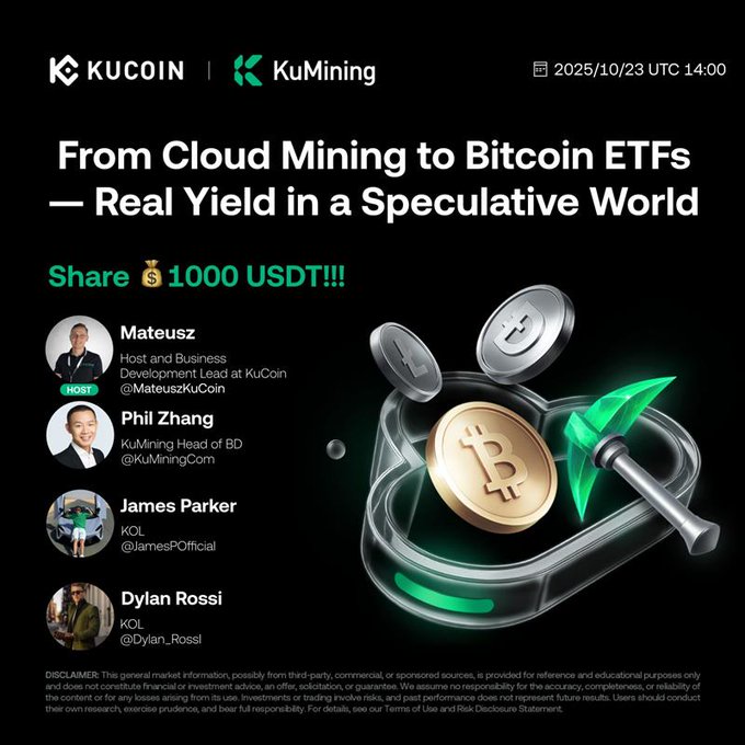 KuMining AMA: From Cloud Mining to Bitcoin ETFs — Real Yield in a Speculative World