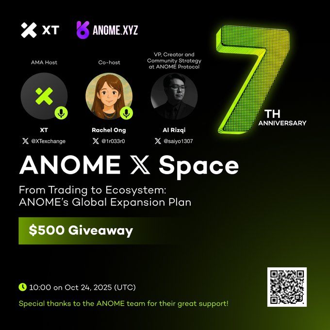 XT & ANOME X Space: From Trading to Ecosystem: ANOME’s Global Expansion Plan