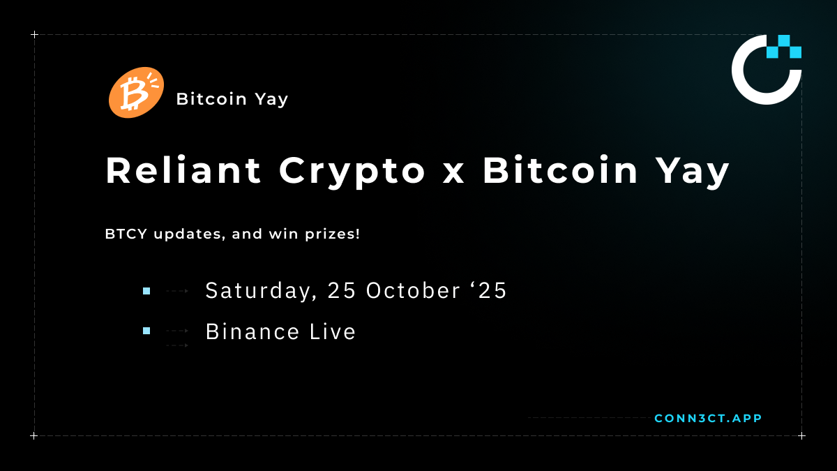 Reliant Crypto x Bitcoin Yay — Official Binance Live AMA
