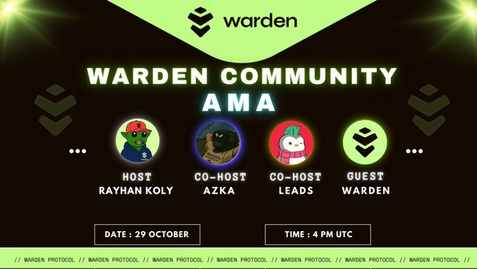 Warden Protocol โ Community AMA - 29/10