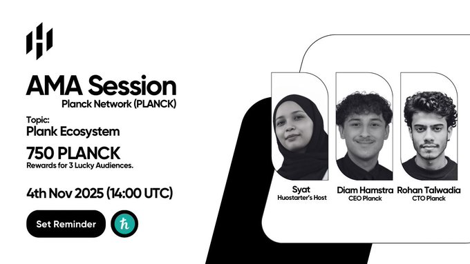 Huostarter AMA Session Planck Network (PLANCK)