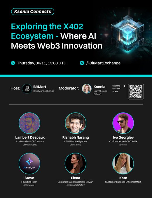BitMart AMA: Exploring the X402 Ecosystem - Where AI Meets Web3 Innovation
