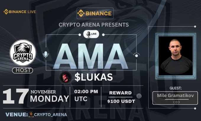 Crypto Arena Team AMA with $LUKAS